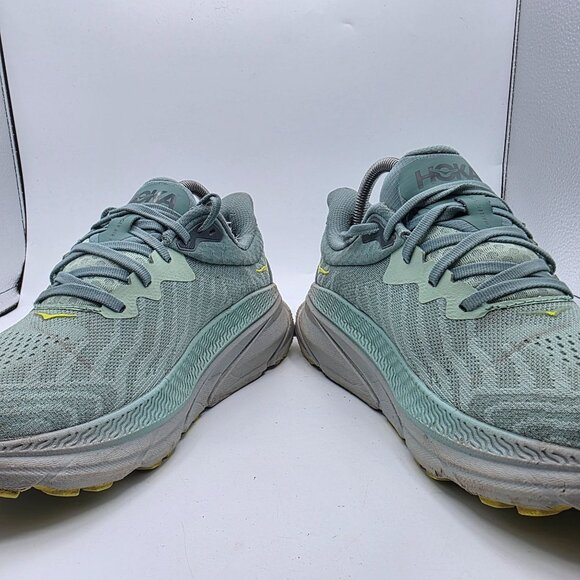 Hoka One One Challenger ATR 7 Womens 8.5B Green Yellow Running Shoes Lightweight - Picture 3 of 13